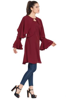 Maroon Plain kashibo Islamic Tunics 4