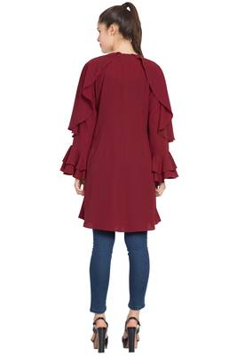 Maroon Plain kashibo Islamic Tunics 6