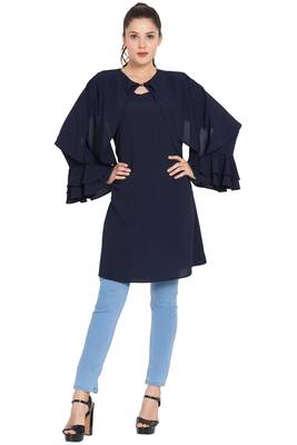 Navy Blue Plain kashibo Islamic Tunics 1