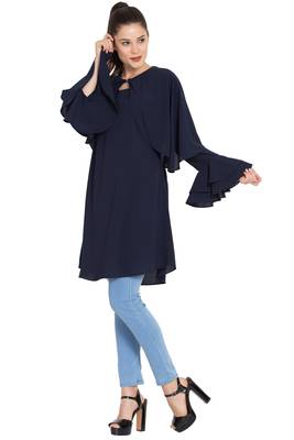 Navy Blue Plain kashibo Islamic Tunics 2