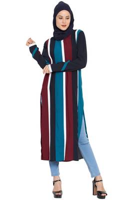 Multicolor Printed Nida Islamic Tunics 6