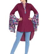 Purple Plain Rayon Islamic Tunics