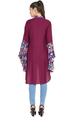 Purple Plain Rayon Islamic Tunics 6