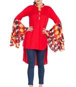 Red Plain Rayon Islamic Tunics