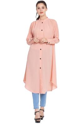 Pink Plain Nida Islamic Tunics 1