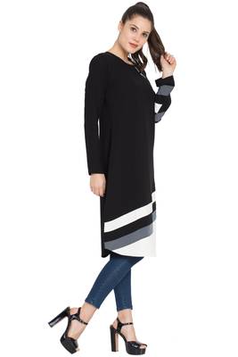 Black Plain kashibo Islamic Tunics 3