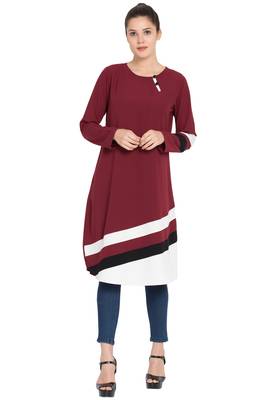 Maroon Plain kashibo Islamic Tunics 1