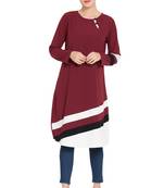 Maroon Plain kashibo Islamic Tunics