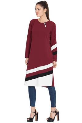 Maroon Plain kashibo Islamic Tunics 3