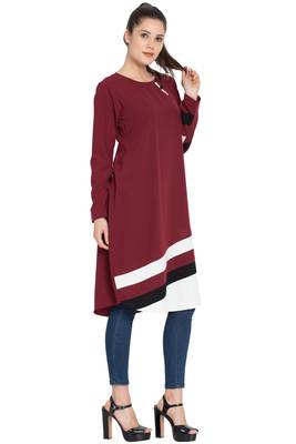 Maroon Plain kashibo Islamic Tunics 4