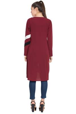 Maroon Plain kashibo Islamic Tunics 6