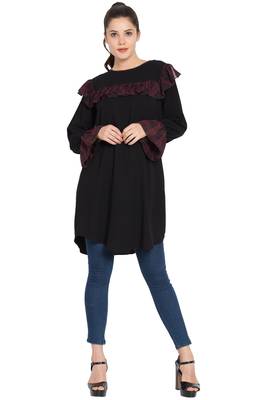 Black Plain kashibo Islamic Tunics 3