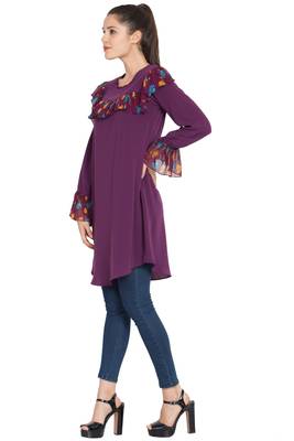 Purple Plain Nida Islamic Tunics 3