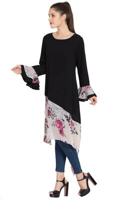 Black Printed kashibo Abaya 2
