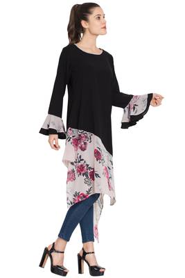 Black Printed kashibo Abaya 3