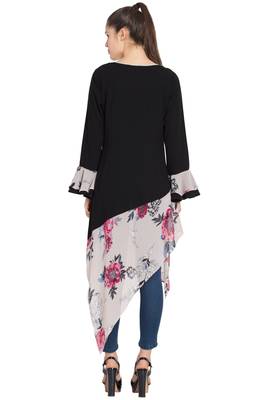Black Printed kashibo Abaya 5