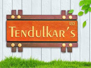 Karigaari India Wooden Name Plate I Customized Name Plate I Door Signs I Door Boards I Name Board for House 1