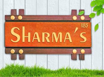 Karigaari India Wooden Name Plate I Customized Name Plate I Door Signs I Door Boards I Name Board for House 2