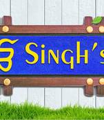 Karigaari India Wooden Name Plate I Customized Name Plate I Door Signs I Door Boards I Name Board for House