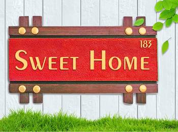 Karigaari India Wooden Name Plate I Customized Name Plate I Door Signs I Door Boards I Name Board for House 2