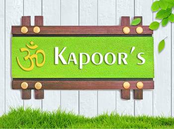 Karigaari India Wooden Name Plate I Customized Name Plate I Door Signs I Door Boards I Name Board for House 1