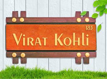 Karigaari India Wooden Name Plate I Customized Name Plate I Door Signs I Door Boards I Name Board for House 2