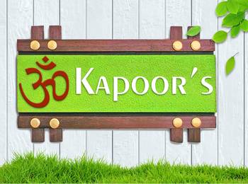 Karigaari India Wooden Name Plate I Customized Name Plate I Door Signs I Door Boards I Name Board for House 1
