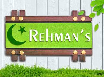 Karigaari India Wooden Name Plate I Customized Name Plate I Door Signs I Door Boards I Name Board for House 1