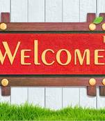 Karigaari India Wooden Name Plate I Customized Name Plate I Door Signs I Door Boards I Name Board for House