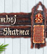 Karigaari India Wooden Name Plate for Home Decor I Customized Name Plate I Door Signs I Door Boards I Name Board