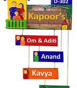 Karigaari India Wooden Family Name Plate for Home Decor I Customized Name Plate I Door Signs Boards I Name Board