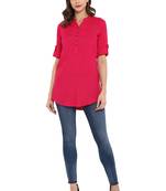 Pink plain rayon kurtas and kurtis