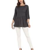 Grey plain rayon kurtas and kurtis