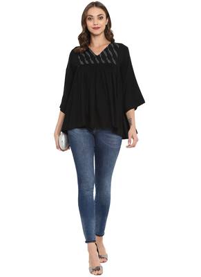 Black plain rayon kurtas and kurtis 1