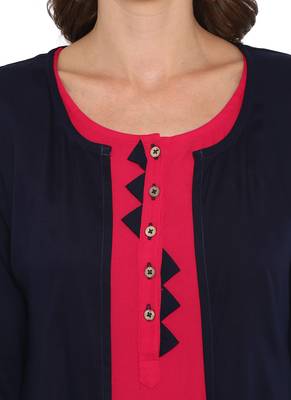 Pink plain rayon kurtas and kurtis 5