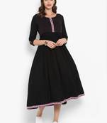 Black plain rayon kurtas and kurtis