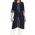 Navy blue printed rayon kurtas and kurtis