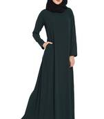 Dark Green Plain kashibo Abaya
