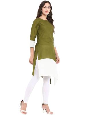 Green cotton kurti 5