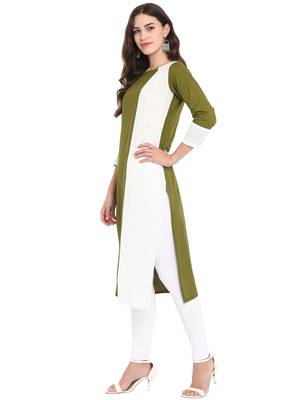 Green cotton kurti 4