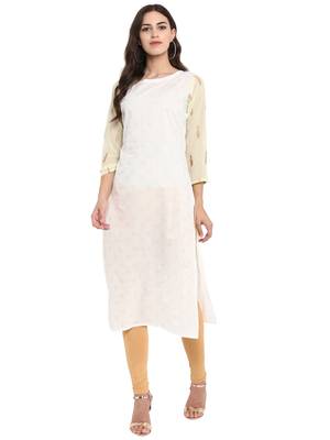 White  cotton kurti 1