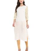 White  cotton kurti