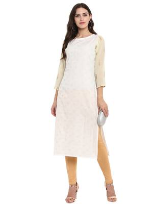 White  cotton kurti 2
