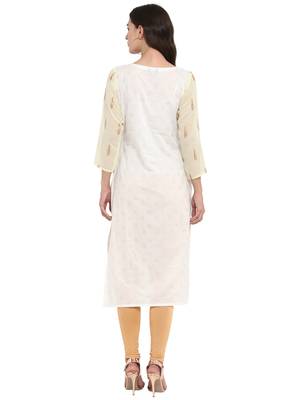White  cotton kurti 3