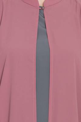 Pink Plain Nida Abaya 5