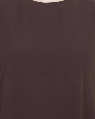 Dark Brown Plain kashibo Abaya 5
