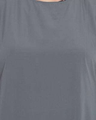 Grey Plain kashibo Abaya 5