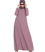 Pink Plain kashibo Abaya