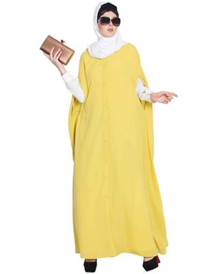 Lemon Plain Nida Abaya 1