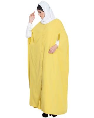 Lemon Plain Nida Abaya 2